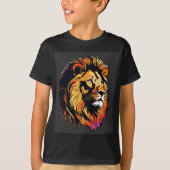 "Majestic Mane: exclusief Lion Head T-shirt ontwer (Voorkant)
