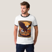 "Majestic Mane: Falcon bedrukte T-shirts online" (Voorkant volledig)
