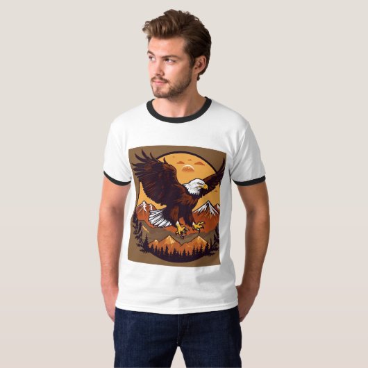 "Majestic Mane: Falcon bedrukte T-shirts online" (Voorkant volledig)