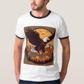 "Majestic Mane: Falcon bedrukte T-shirts online" (Voorkant)