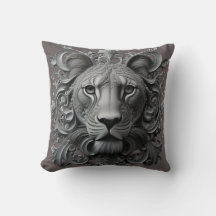 Majestic Mane: Leeuw Sierkussen