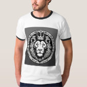 "Majestic Mane: Leeuwenkop geprinte T-shirts onlin (Voorkant)