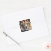 Majestic Mane Vierkante Sticker (Envelop)