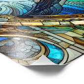 Majestic Marine Mozaïek Een Glas in lood Walvis Foto Afdruk (Hoek)