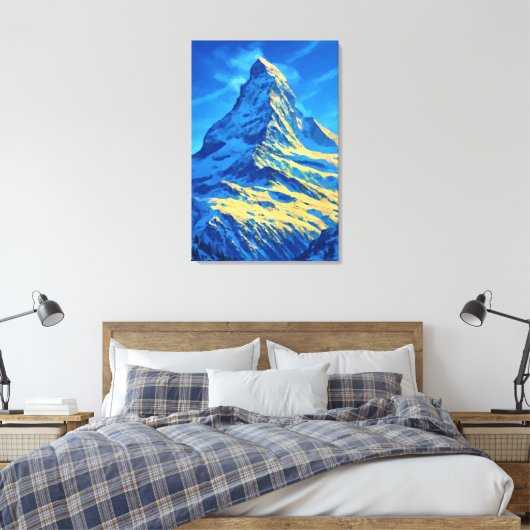 Majestic Matterhorn Canvas Afdruk (Insitu (Slaapkamer))