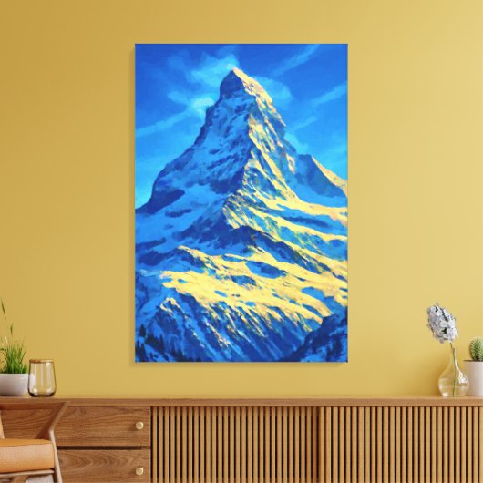 Majestic Matterhorn Canvas Afdruk (Insitu (Woonkamer))