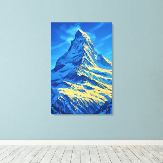 Majestic Matterhorn Canvas Afdruk (Insitu (Houten vloer))