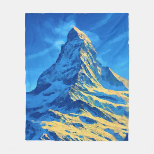 Majestic Matterhorn Fleece Deken (Voorkant)