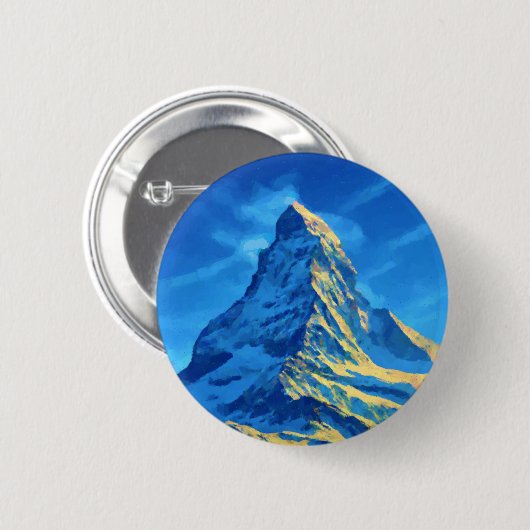 Majestic Matterhorn Ronde Button 5,7 Cm (Voorkant /achterkant)
