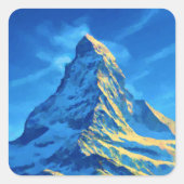 Majestic Matterhorn Vierkante Sticker (Voorkant)