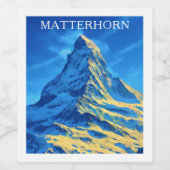 Majestic Matterhorn Wijn Etiket (Enkel label)