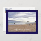 "Majestic Maui" / MENSEN OP HET STRAND WACHTEN OP  Briefkaart (Voorkant / Achterkant)