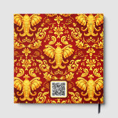  Majestic Memories: Customizable Crimson Elephant  Gastenboek (Achterkant)