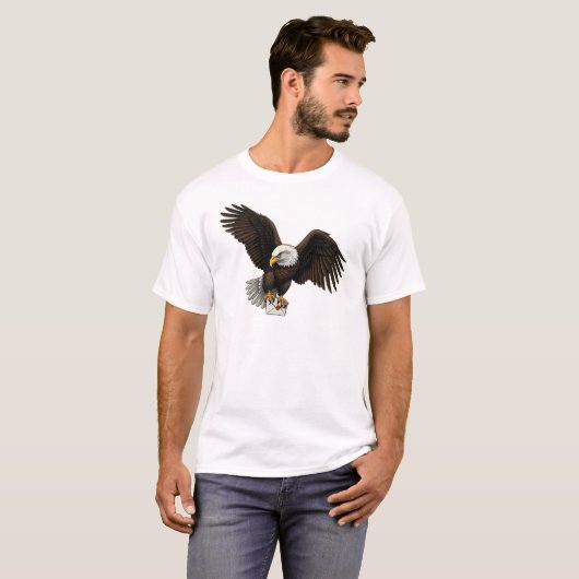 Majestic Messenger: Eagle Sticker T-shirt (Voorkant volledig)