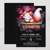 Majestic Modern Fox Verjaardag digitaal Kaart (Voorkant / Achterkant)