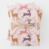 Majestic Moments: Betoverende Herten en Fawn Inpakpapier Vel (In situ)
