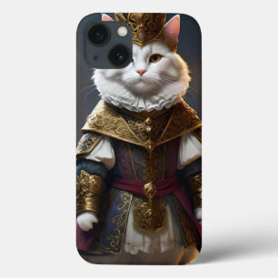 Majestic Monarch: de koninklijke witte kat in gewa Case-Mate iPhone Case