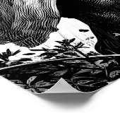 Majestic Monochrome Middeleeuwse Ridder Poster (Hoek)