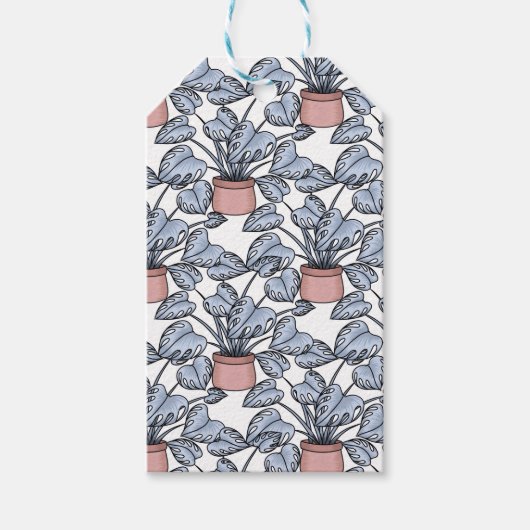 Majestic monstera cadeaulabel (Voorkant)