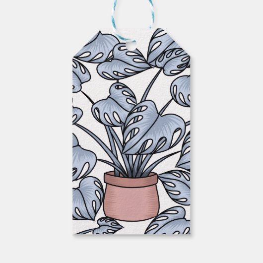 Majestic monstera cadeaulabel (Achterkant)