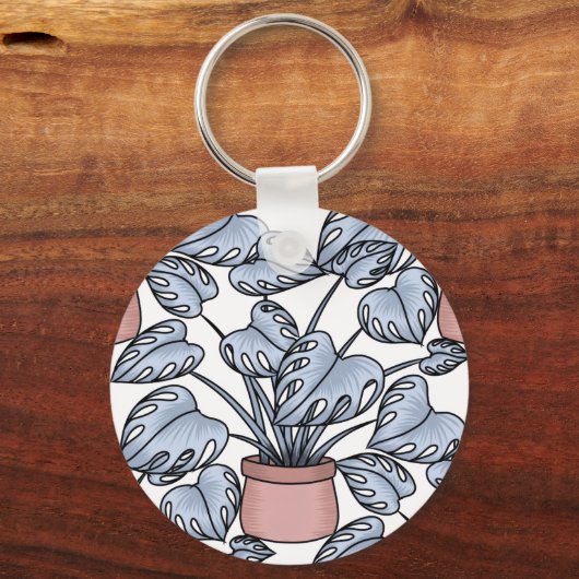 Majestic monstera sleutelhanger (Achterkant)