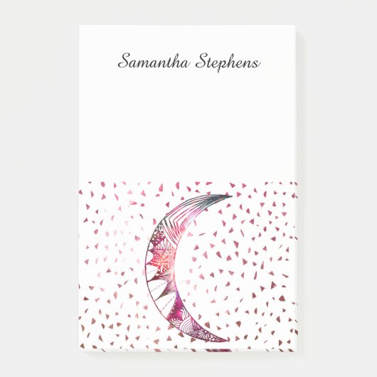 Majestic Moon Hand Drawn Nebula Abstracte sterren Post-it® Notes (Voorkant)