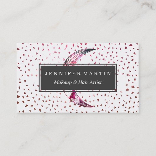 Majestic Moon Hand Drawn Nebula Abstracte sterren Visitekaartje (Voorkant)