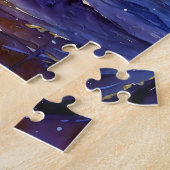Majestic Moonlit Dolphins at Sunset Ocean Puzzle Legpuzzel (Zijkant)