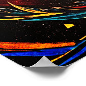 Majestic Moonlit Dragon - Retro Art Poster (Hoek)