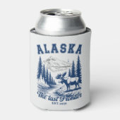 Majestic Moose in Alaska Landscape Blikjeskoeler (Blikje Voorkant)