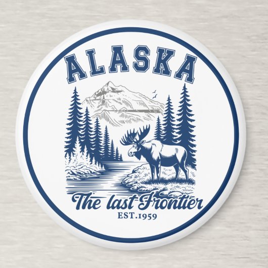 Majestic Moose in Alaska Landscape Magneet