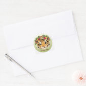 Majestic Mother Tiger and Cub Floral Sticker - Maa (Envelop)