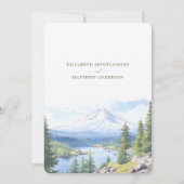 Majestic Mount Hood Forest Save-the-Date Kaart (Achterkant)