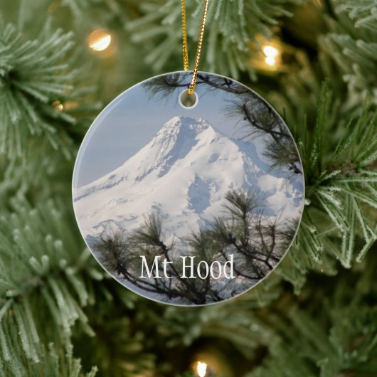Majestic Mount Hood Foto Keramisch Ornament (Boom)