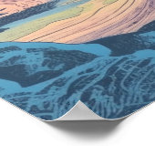 Majestic Mountain bij zonsondergang Poster (Hoek)