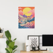Majestic Mountain bij zonsondergang Poster (Thuiskantoor)