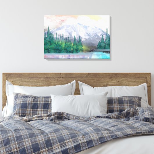 Majestic Mountain Canvas Afdruk (Insitu (Slaapkamer))