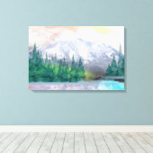 Majestic Mountain Canvas Afdruk (Insitu (Houten vloer))