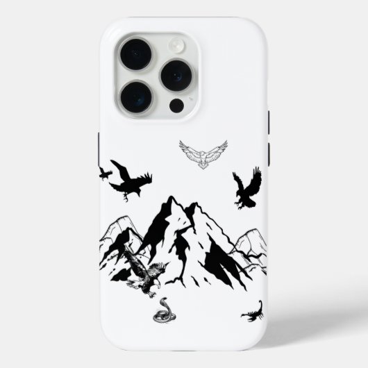  Majestic Mountain Eagle – iPhone 15 Pro Max Case (Achterkant)