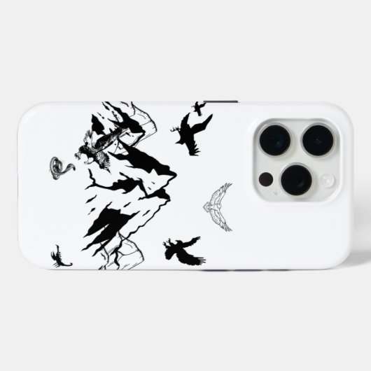  Majestic Mountain Eagle – iPhone 15 Pro Max Case (Achterkant (horizontaal))