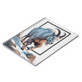 Majestic Mountain Goat 3D Lijst Illustratie Notitieboek (Linkerzijde)