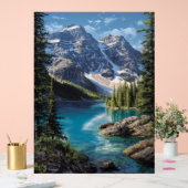 Majestic Mountain Lake Poster – Realistic Nature L (Huwelijk)