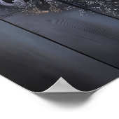 Majestic Mountain Mural op houten muur Poster (Hoek)