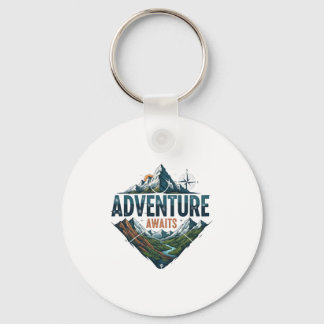 Majestic Mountain & River Adventure Art Print Sleutelhanger