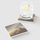 Majestic Mountain Stenen Onderzetter (Zijkant)