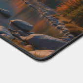 Majestic Mountain Sunset Desk Mat - Serene Natuur (Hoek)