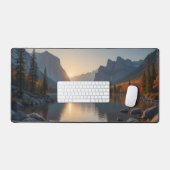 Majestic Mountain Sunset Desk Mat - Serene Natuur (Keyboard & Muis)