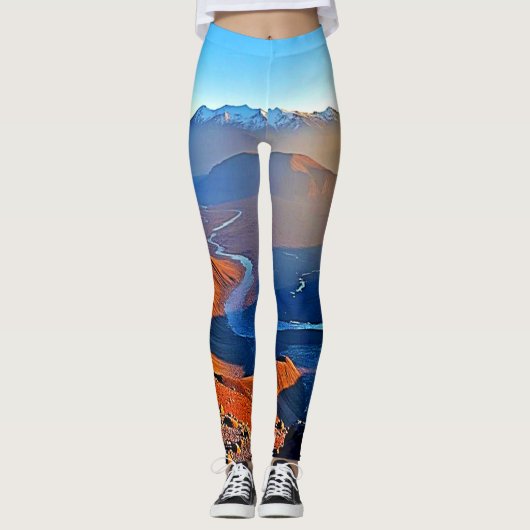Majestic Mountain Valley Flow Design Leggings (Voorkant)
