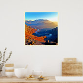 Majestic Mountain Valley Flow Design Poster (Keuken)