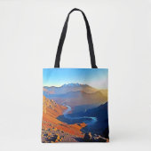 Majestic Mountain Valley Flow Design Tote Bag (Voorkant)